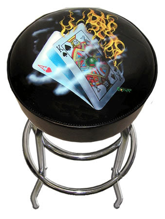 Burning Blackjack Bar Stool