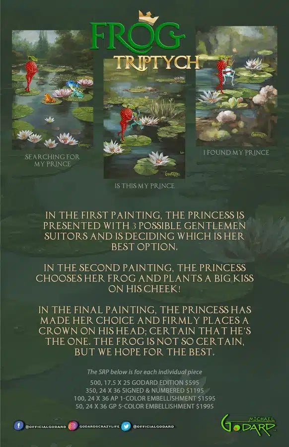 Frog Triptych – I found my Prince