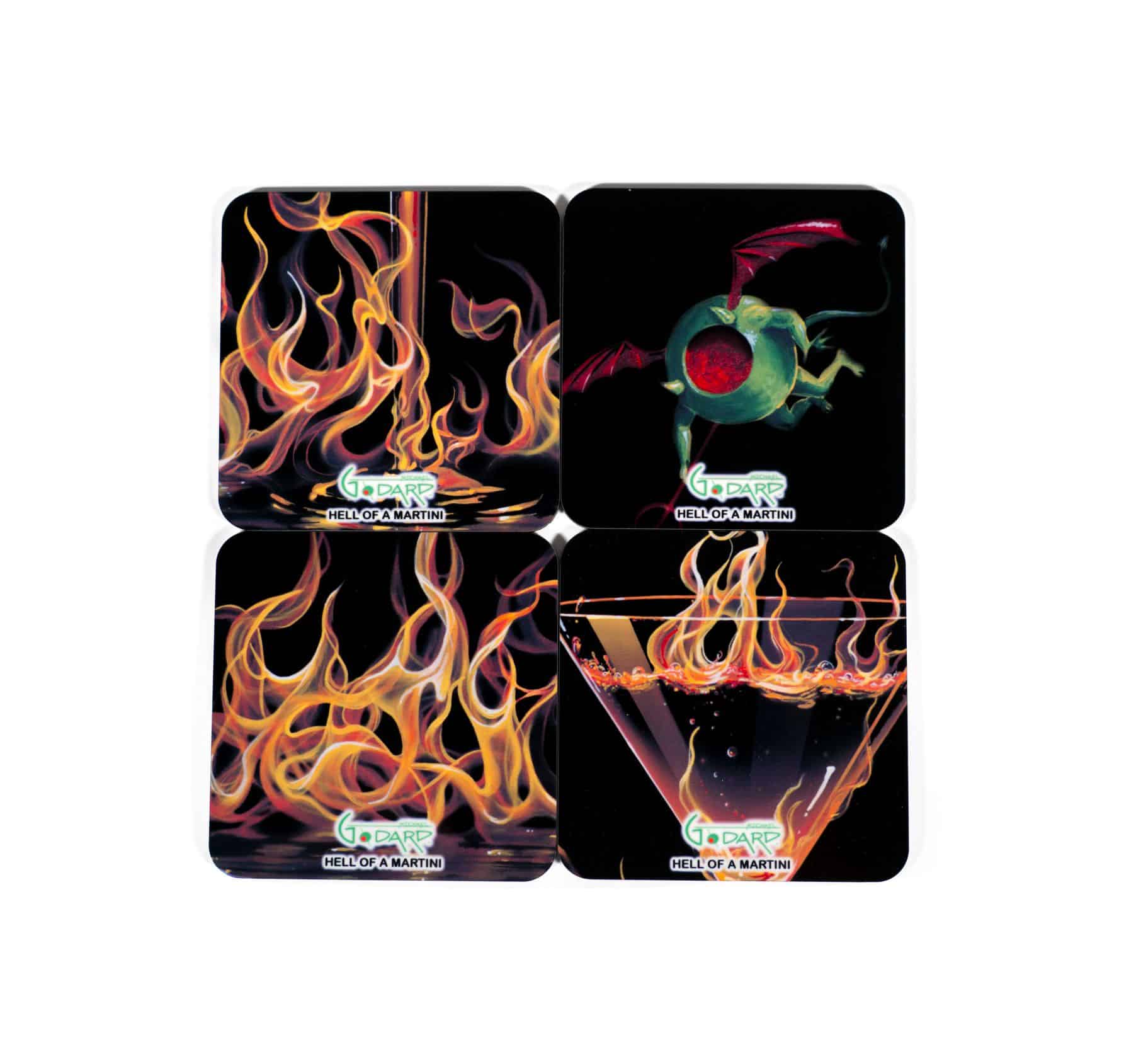 Hell of a Martini Coasters