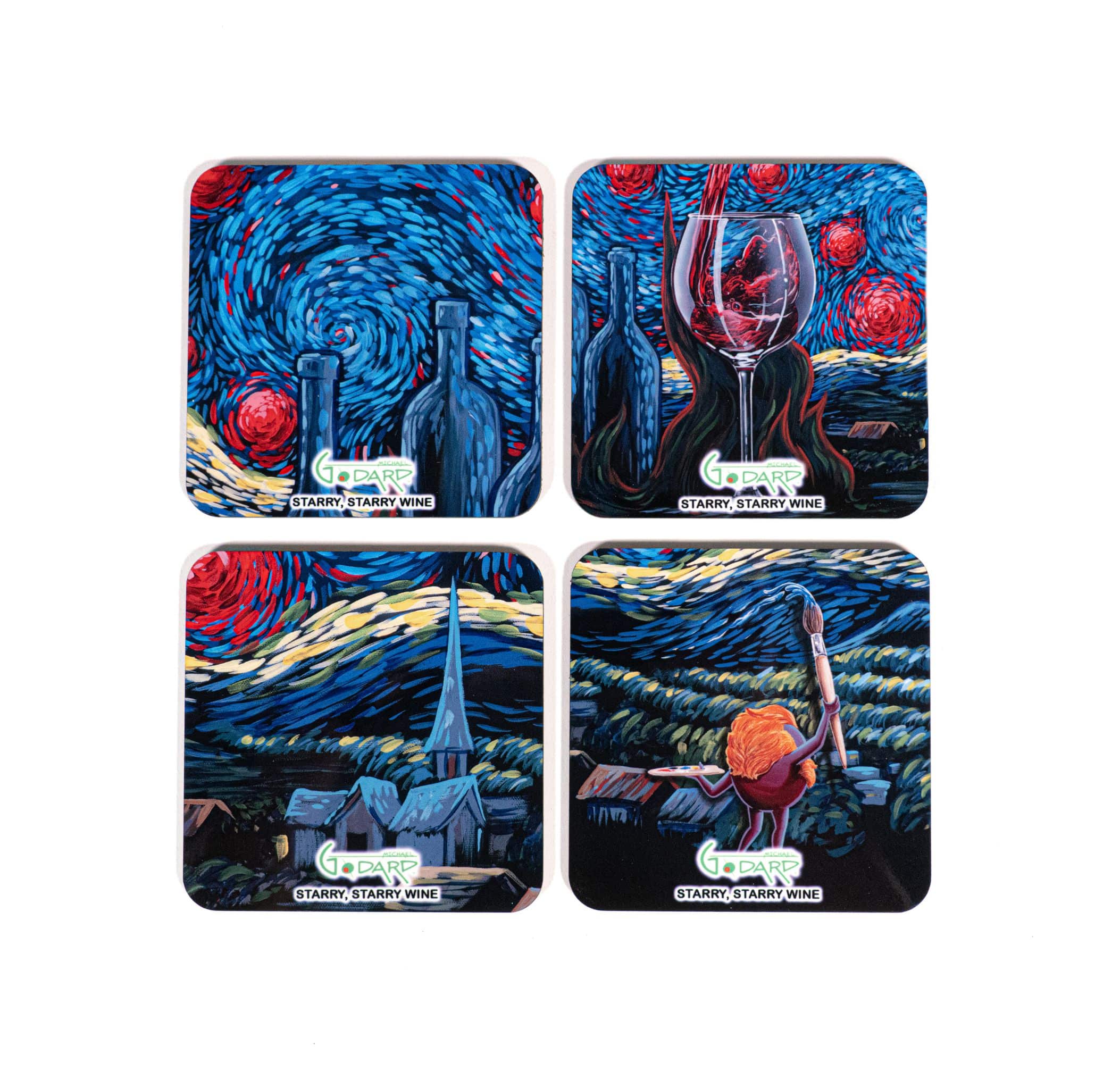 Starry Starry Wine Coasters