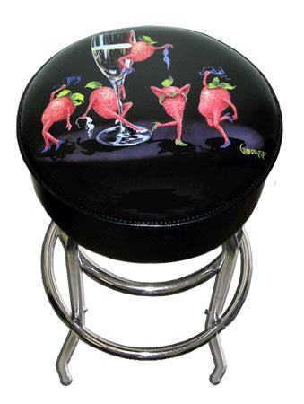 Strawberries Gone Wild Bar Stool